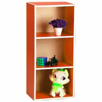 Image ชั้นวางอเนกประสงค์ 3 ชั้นโล่ง (สีส้ม)