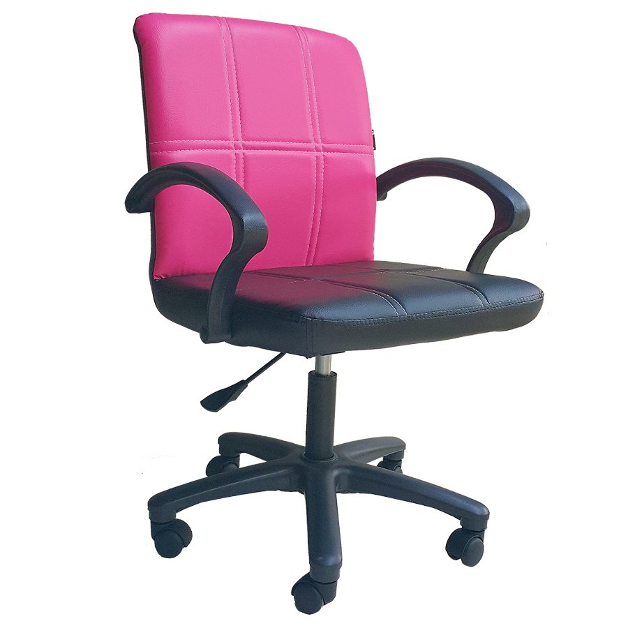 Inter Steel เก้าอี้สำนักงาน ระบบโช๊คแก็ส หลังพิงซวิง รุ่น Office Chair03 ( เบาะหนังสีดำ/ชมพู ) Inter Steel เก้าอี้สำนักงาน ระบบโช๊คแก็ส หลังพิงซวิง รุ่น Office Chair03 ( เบาะหนังสีดำ/ชมพู )
