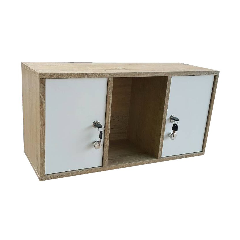 KK Shop ตู้ล็อคเกอร์เอนกประสงค์ รุ่น Locker-3/2DK ลายไม้บีท KK Shop ตู้ล็อคเกอร์เอนกประสงค์ รุ่น Locker-3/2DK ลายไม้บีท