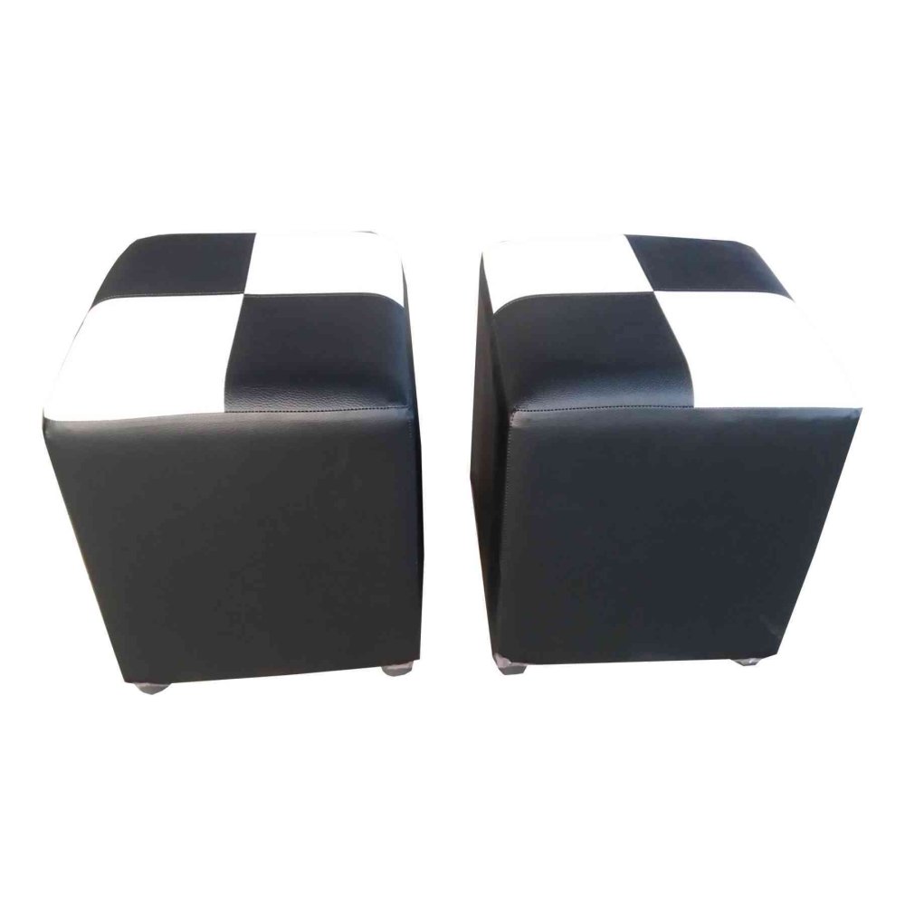 KMP Furniture เก้าอี้ ทรงสตูล เบาะสี่เหลี่ยม รุ่น Stool 2 แพ็กคู้ 2 ตัว (สีดำ/ขาว) KMP Furniture เก้าอี้ ทรงสตูล เบาะสี่เหลี่ยม รุ่น Stool 2 แพ็กคู้ 2 ตัว (สีดำ/ขาว)