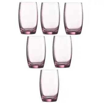 Luminarc แก้วน้ำทรงสูง 11 3/4ออนซ์ Salto pink ชุด 6 ชิ้น Luminarc แก้วน้ำทรงสูง 11 3/4ออนซ์ Salto pink ชุด 6 ชิ้น