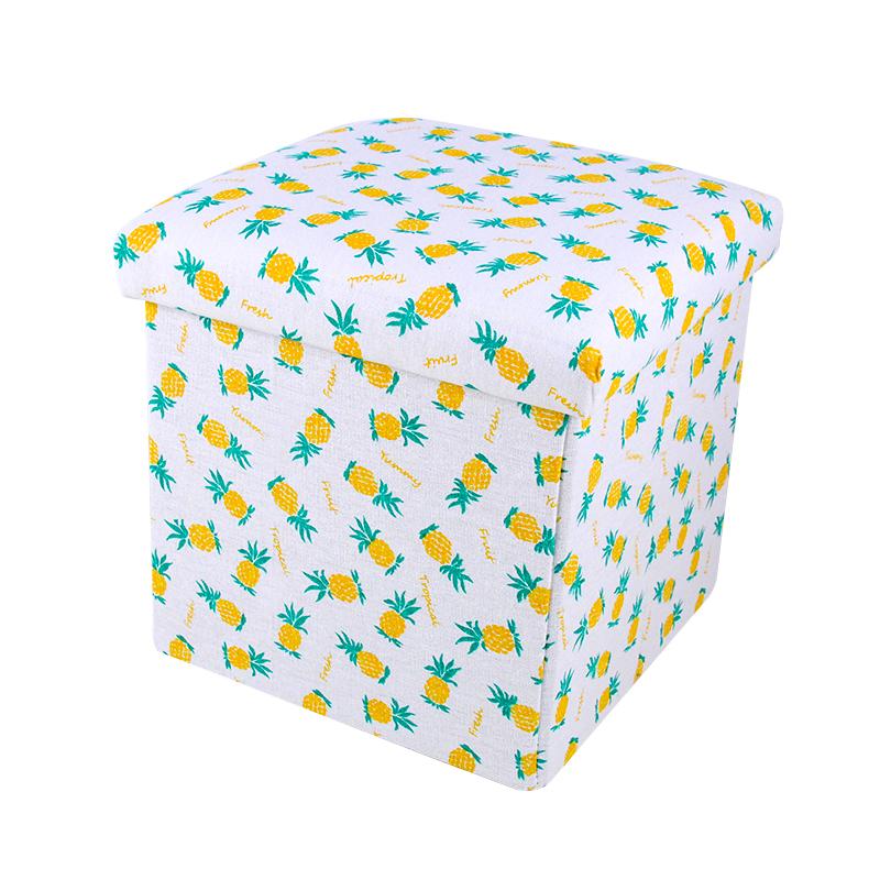 Cloth storage box Foldable storage stool Can sit adult multi-function square sofa change shoe stool