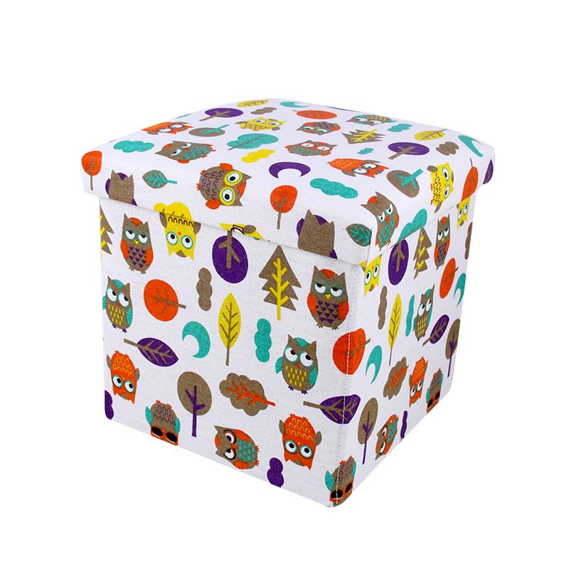 Cloth storage box Foldable storage stool Can sit adult multi-function square sofa change shoe stool