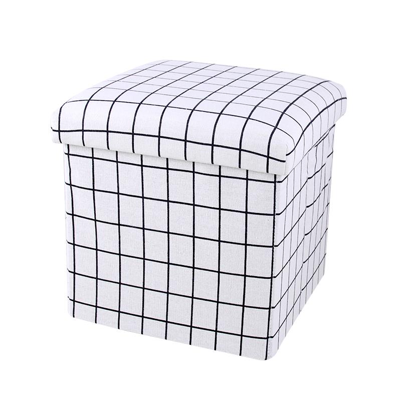 Cloth storage box Foldable storage stool Can sit adult multi-function square sofa change shoe stool