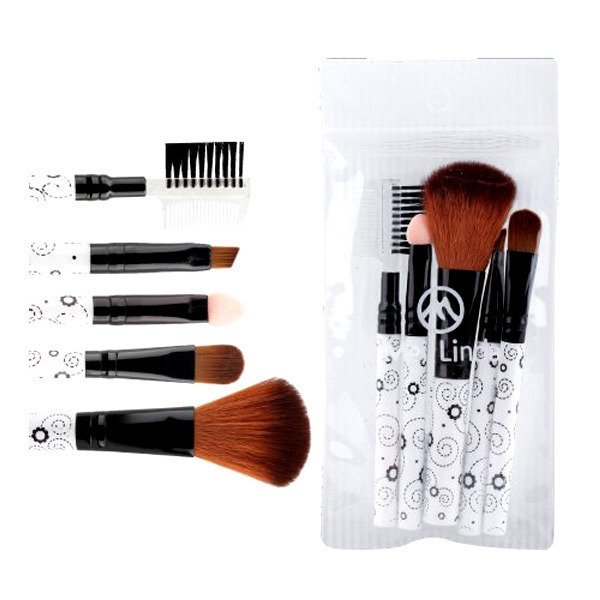 Mei Linda ชุดแปรงแต่งหน้า 5 pcs MD4098 รุ่น Sunflower (Black) แถมฟรี Sivanna Colors Blusher No.847#01 Mei Linda ชุดแปรงแต่งหน้า 5 pcs MD4098 รุ่น Sunflower (Black) แถมฟรี Sivanna Colors Blusher No.847#01