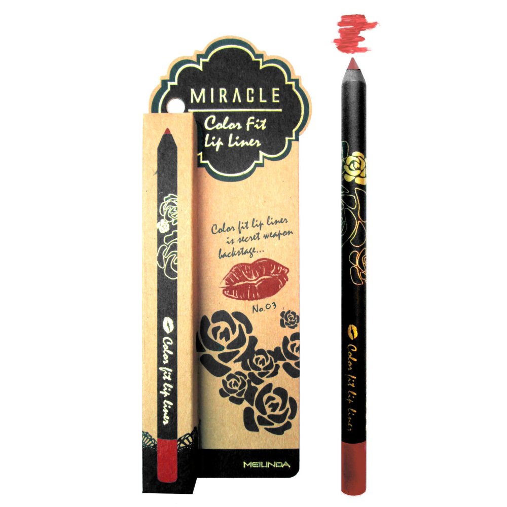 Mei Linda Miracle Color fit Lip Liner MC2045 ลิปสติกดินสอ เมลินดา ลิปดินสอ ลิป ลิปสติก ทาปาก ลิปสติกติดทน (No.3 - Tiramis)