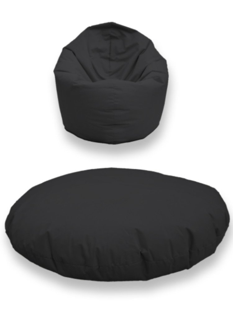 New Brand Bean Bag ทรงหยดน้ำ พร้อมที่วางเท้า ขนาด 60 x 70 cm - สีเทา New Brand Bean Bag ทรงหยดน้ำ พร้อมที่วางเท้า ขนาด 60 x 70 cm - สีเทา