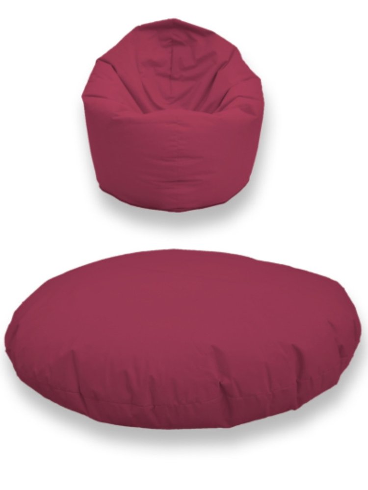 New Brand Bean Bag ทรงหยดน้ำ พร้อมที่วางเท้า ขนาด 60 x 70 cm - สีเทา