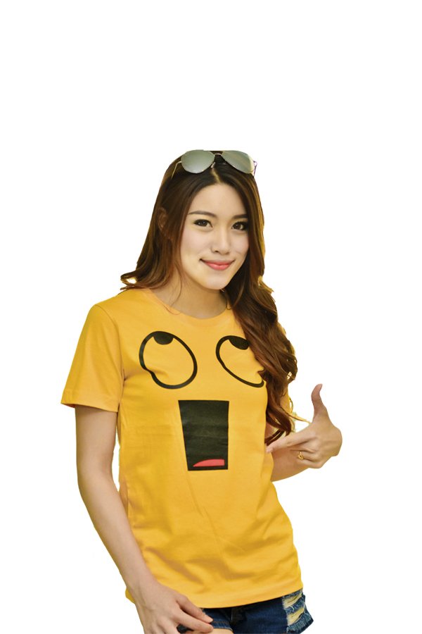 NOLOGO เสื้อยืด รุ่น หน้าOH (สีเหลือง)