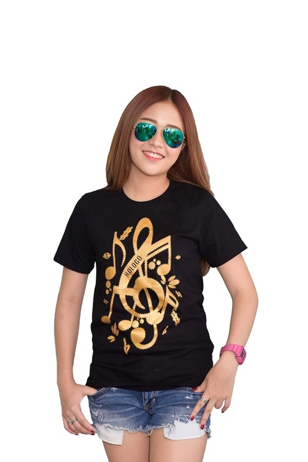 NOLOGO เสื้อยืด รุ่น ตัวโน๊ต (สีเหลือง)(Int:S)
