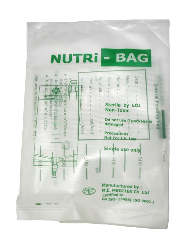 Nutri-bag ถุงอาหาร ถุงให้อาหารผู้ป่วยทางสายยาง 100 ใบ Nutri-bag ถุงอาหาร ถุงให้อาหารผู้ป่วยทางสายยาง 100 ใบ