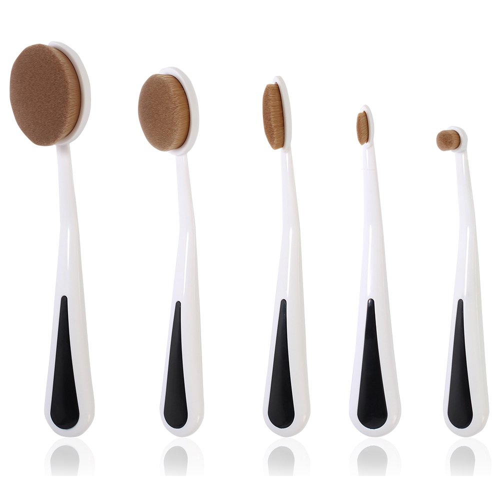 ODBO ชุดแปรงแต่งหน้า แปรงเกลี่ยรองพื้น 5 ชิ้น Oval MakeUp Brush ODBO ชุดแปรงแต่งหน้า แปรงเกลี่ยรองพื้น 5 ชิ้น Oval MakeUp Brush