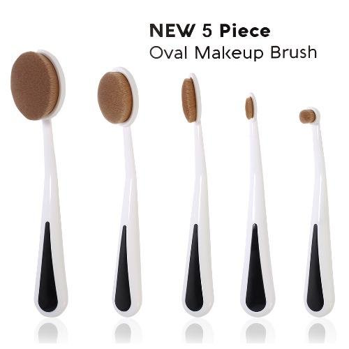 odbo ชุดแปรงแต่งหน้า แปรงเกลี่ยรองพื้น 5 ชิ้น Oval MakeUp Brush odbo ชุดแปรงแต่งหน้า แปรงเกลี่ยรองพื้น 5 ชิ้น Oval MakeUp Brush