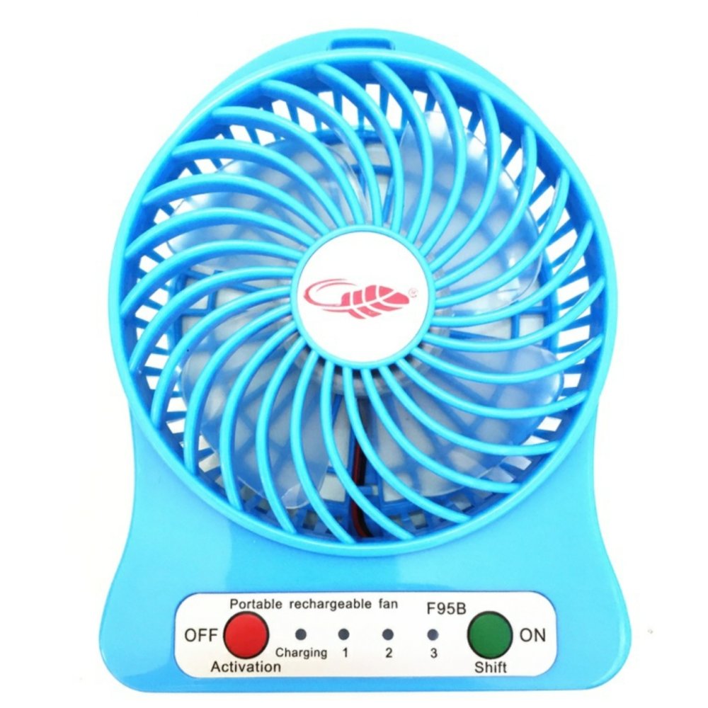 NEW PR พัดลมพกพา USB FAN 2in1 F-95B (Blue) NEW PR พัดลมพกพา USB FAN 2in1 F-95B (Blue)