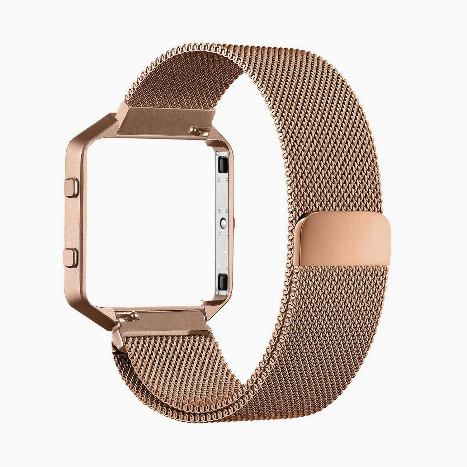 อุปกรณ์เสริม Fitbit Blaze สายนาฬิกา Large 6.3-9.1 in สแตนเลส (สีน้ำเงิน)