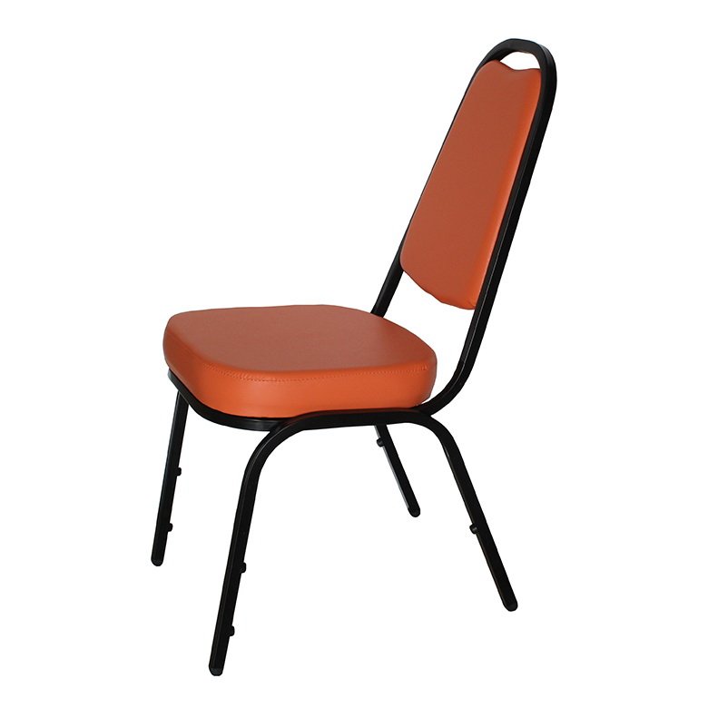 OK&Mshop เก้าอี้จัดเลี้ยง เก้าอี้สัมนา รุ่น Banquet Chair01 โครงขาสีขาว-เบาะกรมท่า