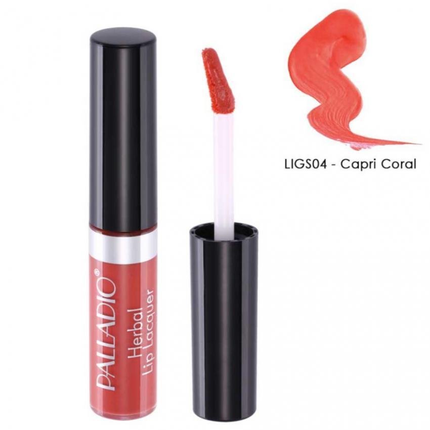 Palladio Herbal Lip Lacquer Capri Coral พาลาดิโอ เฮอร์บัล ลิป แลคเคอร์ คาปริ โครอล Palladio Herbal Lip Lacquer Capri Coral พาลาดิโอ เฮอร์บัล ลิป แลคเคอร์ คาปริ โครอล