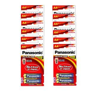 Panasonic ถ่านอัลคาไลน์ รุ่น AA /LR6T 12 แพ็ค 24 ก้อน
