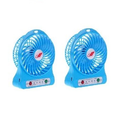 Perfect Like พัดลมพกพาชาร์จแบต (สีฟ้า) 2 pcsคู่