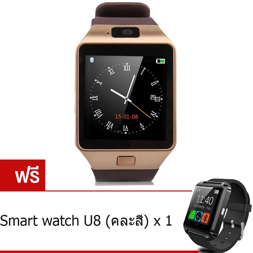Person นาฬิกาโทรศัพท์ Smart Watch รุ่น A9 Phone Watch (Black) ฟรี Smart Watch U8(คละสี)