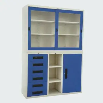 RF Furniture ตู้เอกสารเหล็กบานเลื่อน+ประตู้ลิ้นชัก2ชั้นบน+ล่าง ขนาด120ซม.รุ่น 1B6L-A ( สีน้ำเงิน/ครีม ) RF Furniture ตู้เอกสารเหล็กบานเลื่อน+ประตู้ลิ้นชัก2ชั้นบน+ล่าง ขนาด120ซม.รุ่น 1B6L-A ( สีน้ำเงิน/ครีม )