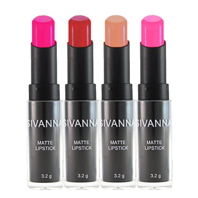 Sivanna Colors Matte Lipstick HF308 สิวันนา ลิปสติก เนื้อแมท ลิปเนื้อแมท ลิปสิวันนา ซีเวียน่า ลิปแมท (4 แท่ง) #Set2 Sivanna Colors Matte Lipstick HF308 สิวันนา ลิปสติก เนื้อแมท ลิปเนื้อแมท ลิปสิวันนา ซีเวียน่า ลิปแมท (4 แท่ง) #Set2