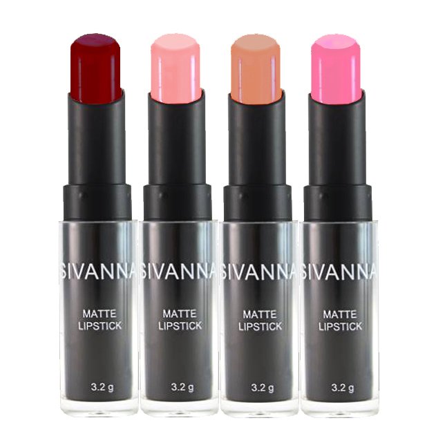 Sivanna Colors Matte Lipstick HF308 สิวันนา ลิปสติก เนื้อแมท ลิปเนื้อแมท ลิปสิวันนา ซีเวียน่า ลิปแมท (4 แท่ง) #Set2 Sivanna Colors Matte Lipstick HF308 สิวันนา ลิปสติก เนื้อแมท ลิปเนื้อแมท ลิปสิวันนา ซีเวียน่า ลิปแมท (4 แท่ง) #Set2