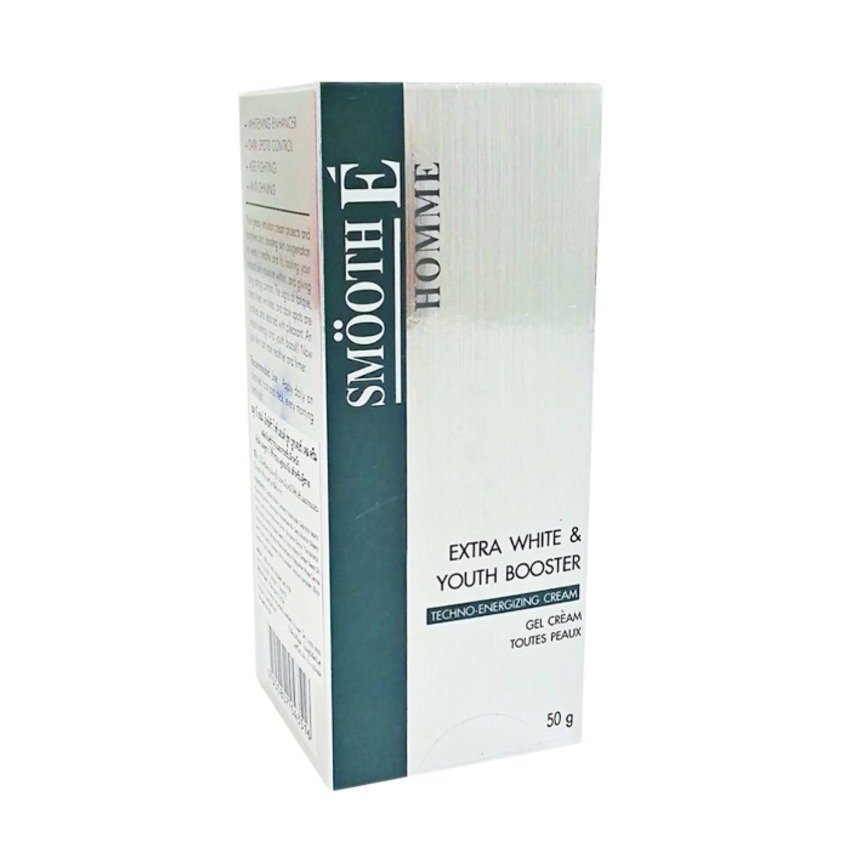 Smooth E Homme Extra White & Youth Booster Gel Cream 50 กรัม (1 กล่อง)