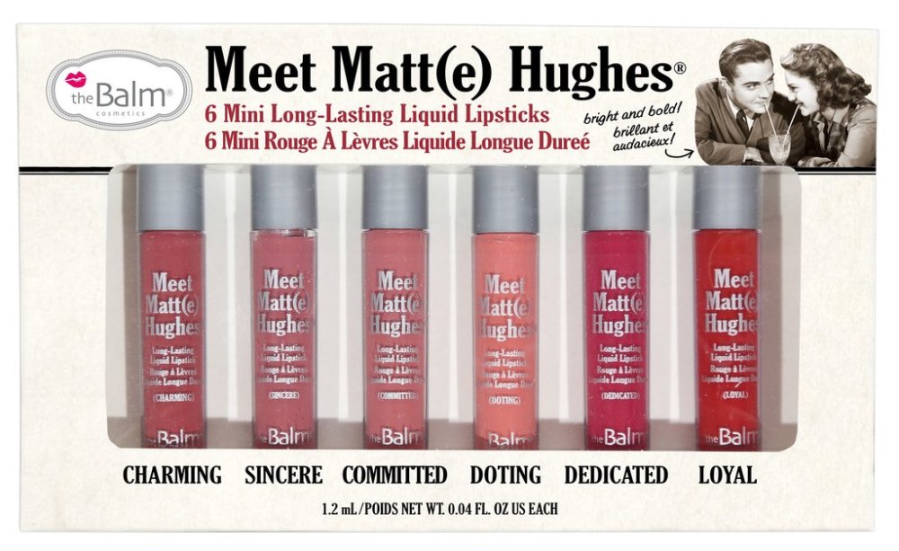The Balm Meet Matte Hughes 6 mini Long Lasting Liquid Lipstick Set The Balm Meet Matte Hughes 6 mini Long Lasting Liquid Lipstick Set