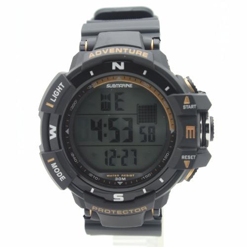 US Submarine นาฬิกาข้อมือชาย-หญิง สายยาง จอLED ระบบ Digital USV-005 (Black-Yellow)(Black) US Submarine นาฬิกาข้อมือชาย-หญิง สายยาง จอLED ระบบ Digital USV-005 (Black-Yellow)(Black)