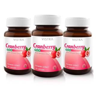 VISTRA Cranberry 600 (30เม็ด)แพ็ค3ขวด