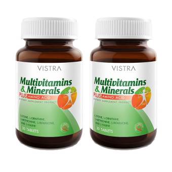 VISTRA Multivitamins & Minerals Amino (30 Tablets)แพ็คคู่ VISTRA Multivitamins & Minerals Amino (30 Tablets)แพ็คคู่
