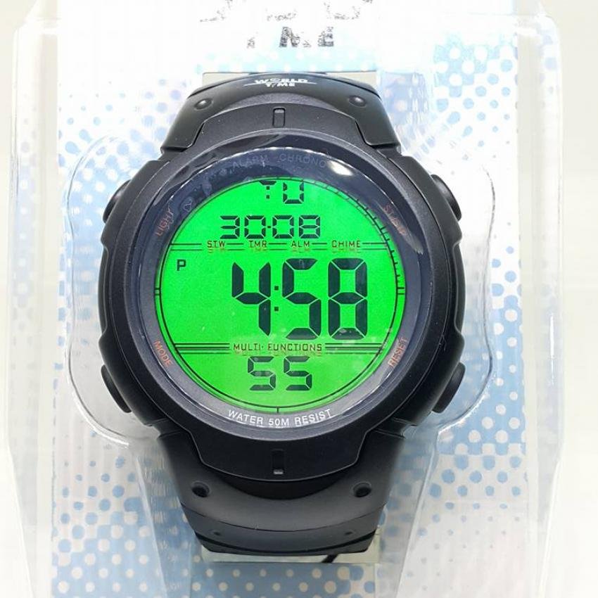 World Time นาฬิกาข้อมือ Sport WT 001 MB สายยางยาง World Time นาฬิกาข้อมือ Sport WT 001 MB สายยางยาง