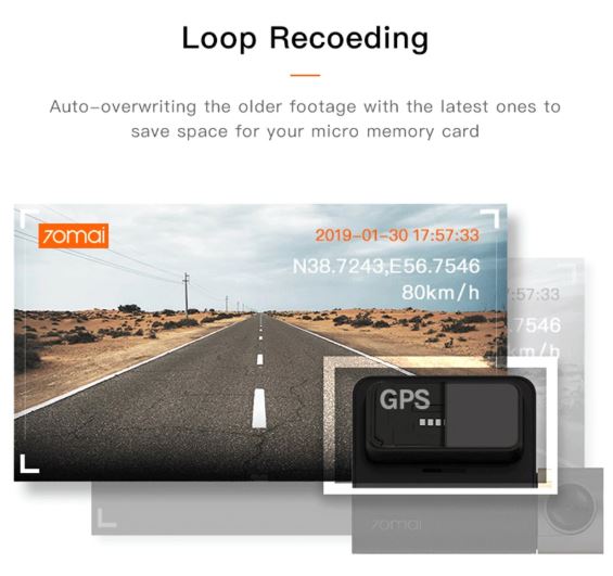 กล้องติดรถยนต์ 70mai Lite English Version + GPS Module ราคาพิเศษ 5 4bc0367a4dbfea1299a61513fa0df6ae
