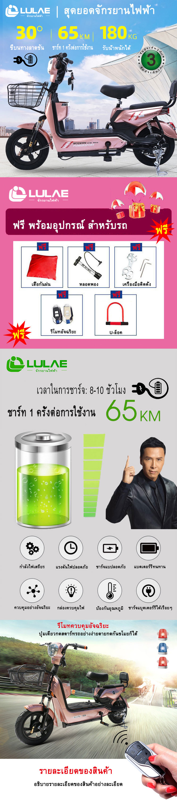 จักรยานไฟฟ้า electric bike LULAE V8 2 8b50c87635b5002d44d5f0de862551be