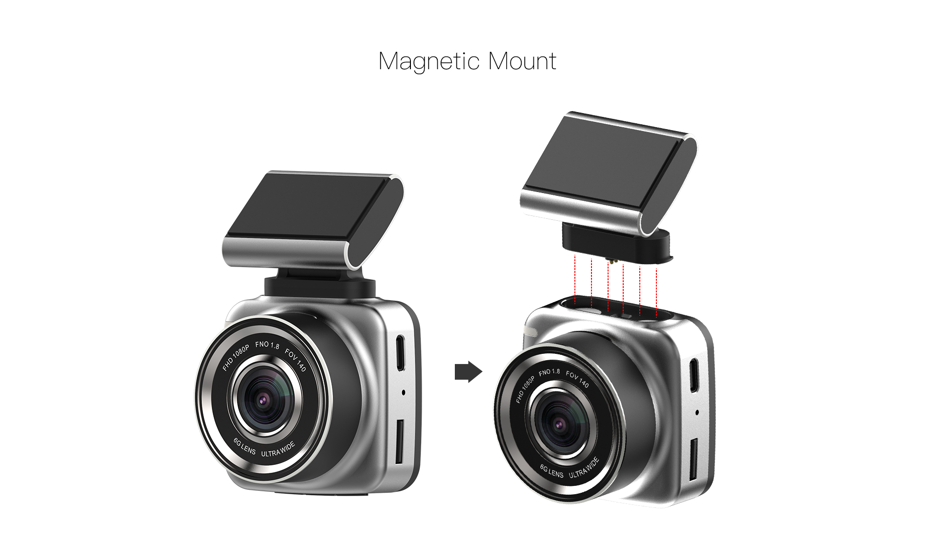 Anytek Q2N ใหม่ล่าสุด FHD 1080P Dash Cam ถอดออกได้ ยึดด้วยแม่เหล็ก 5 de040ed269e27898b7655f1483ff61d8