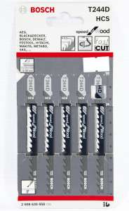 BOSCH ใบเลื่อยจิ๊กซอ (5ใบ/1PACK) T244D