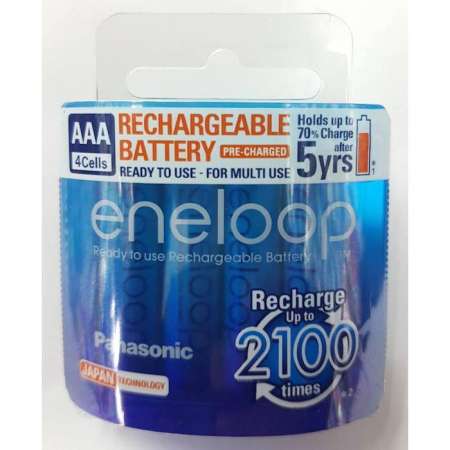 ถ่านชาร์จ Panasonic Eneloop AAA Battery 800 mAh BK-4MCCE/4BT  แพ็ค 4 ก้อน