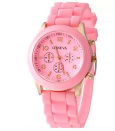GENEVA watch นาฬิกาข้อมือผู้หญิง สีดำ สายยาง รุ่น WM01