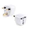 Zhaoshop Universal US AU EU to UK AC Power Plug Travel Wall Converter Cord Adapter (สีขาว)