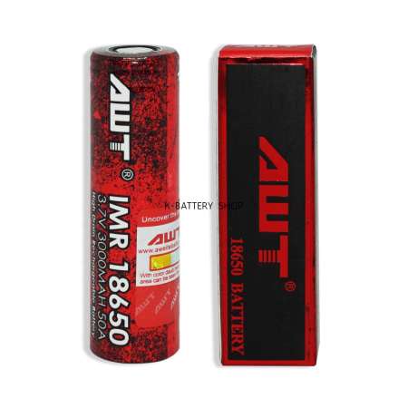 ถ่านชาร์จ AWT 18650 IMR 50A 3000mAh ล็อตใหม่ 2 ก้อน (สีรุ้งแดง แดงลายดำ ของแท้ 100% เช็คโค้ดได้) ถ่านชาร์จ AWT 18650 IMR 50A 3000mAh ล็อตใหม่ 2 ก้อน (สีรุ้งแดง แดงลายดำ ของแท้ 100% เช็คโค้ดได้)