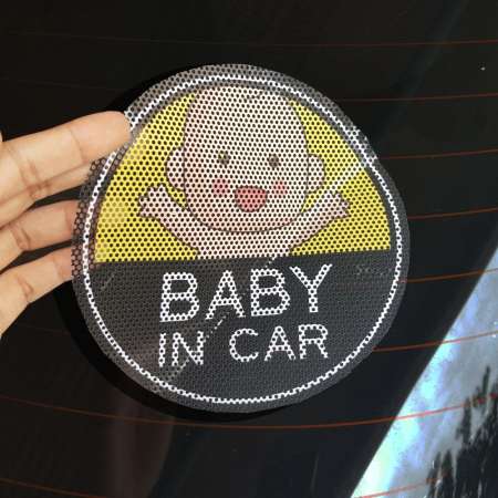 ป้ายสติ๊กเกอร์ซีทรู Baby In Car 17.5 ซม. Design2017 ติดภายนอกรถยนต์ ติดแน่น ติดทน ติดเพื่อความปลอดภัย 