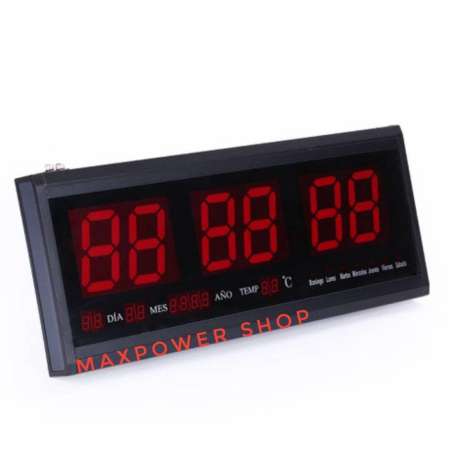 นาฬิกาดิจิตอล LED DIGITAL CLOCK แขวนติดผนัง 48 x 18.2 x 4.8 CM. รุ่น 4819 ตัวเลขสีแดง