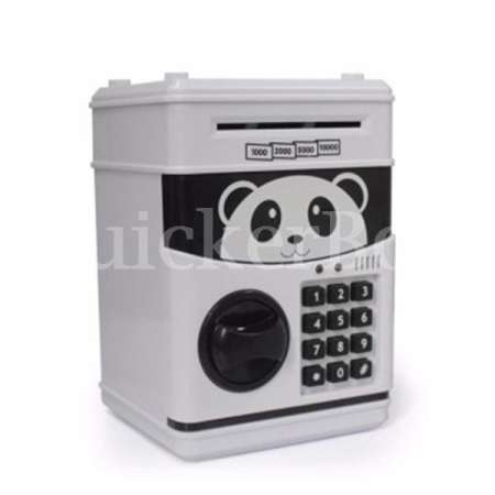 Panda Money Saving กระปุกออมสิน ตู้เซฟ ดูดแบงค์ สีขาว