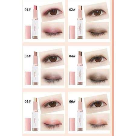 [ถูกกว่านี้ไม่ได้แล้ว ค่าธรรมเนียนแพงเหลือเกิน] Novo Eye Shadow Double Color gradient velvet 2color in1 โนโว อายแชโดว์ ทูโทน 2 สีในแท่งเดียว ฮิตที่สุดในตอนนี้ ติดทน กันน้ำ กันเหงื่อ ไม่เลอะ ไม่จางระหว่างวัน Novo 2 Tone eyeshadow แท้ 100%