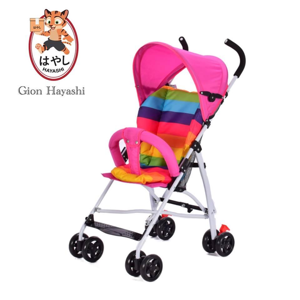 Gion - รถเข็นเด็กพับได้ Baby Stroller ( สีชมพู )