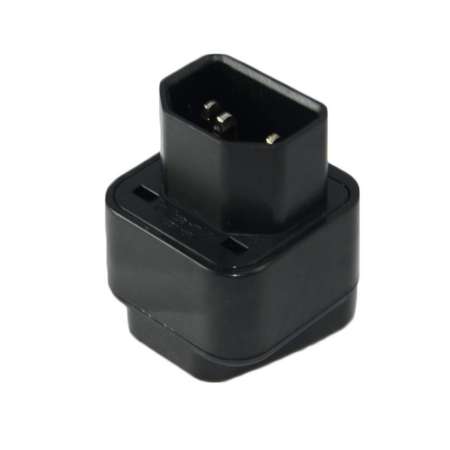  ADAPTER UPS/หัวแปลง ปลั๊กups IEC to 3 PIN ปลั๊กAPC แบบ 2รูเสียบ สีดำ