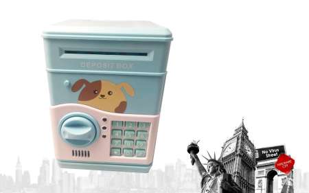 ตู้เซฟออมสิน ดูดแบงค์ได้ อัตโนมัติ ลายหมาน้อย น่ารัก Automatic Deposit Safe Bank ค่าส่งฟรี