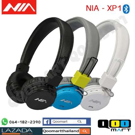 หูฟังครอบหู บลูทูธไร้สาย Nia XP1 4-in-1 functions: Bluetooth headphone + Micro SD/TF player + FM radio + 3.5mm cable connection (สีดำ)