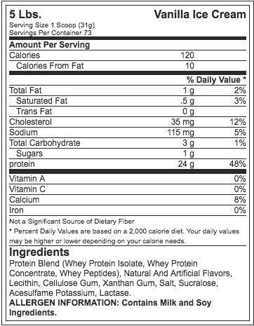 Optimum Nutrition Gold Standard 100% Whey Protein 5LB - Vanilla Ice Cream – เวย์โปรตีนไอโซเลต  มีส่วนผสมของ แอล กลูตามีน และบีซีเอเอ   เวย์โปรตีนคุณภาพสูงเสริมสร้างกล้ามเนื้อ  ฟื้นฟู-ซ่อมแซมกล้ามเนื้อ